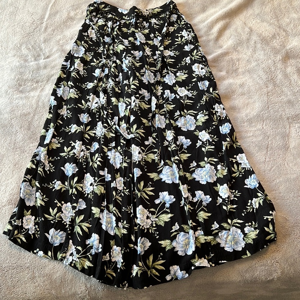 Tie Waist Floral Flowy Soft Pants